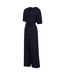 Regatta Womens/Ladies Streap Lightweight Button Front Short-Sleeved Jumpsuit (Navy) - UTRG9464