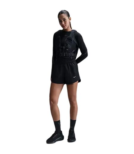 Womens/ladies Tempo Dri-fit Mid Rise Running Shorts Black Nike