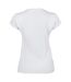 T-shirt à manches courtes et col en v femme blanc Gildan-2