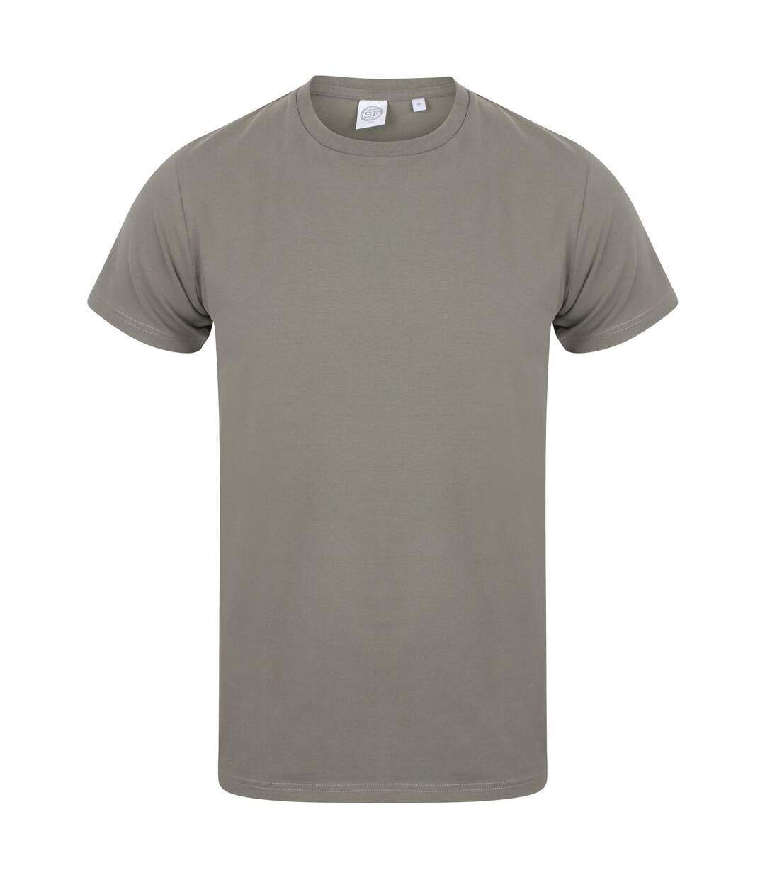 Skinni Fit Men Mens Feel Good Stretch Short Sleeve T-Shirt (Khaki)