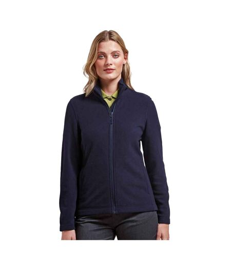 Womens/ladies recyclight full zip fleece jacket navy Premier