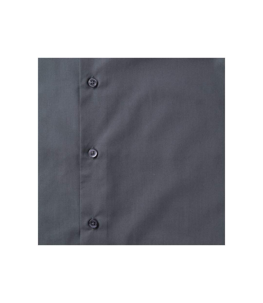 Russell Collection Mens Easy Care Tailored Poplin Shirt (Convoy Gray)