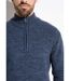 Pull col montant zippé maille chinée laine-4