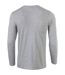 Gildan Pack of 5 Mens Soft Style Long Sleeve T-Shirt  (Sport Grey (RS)) - UTBC4808