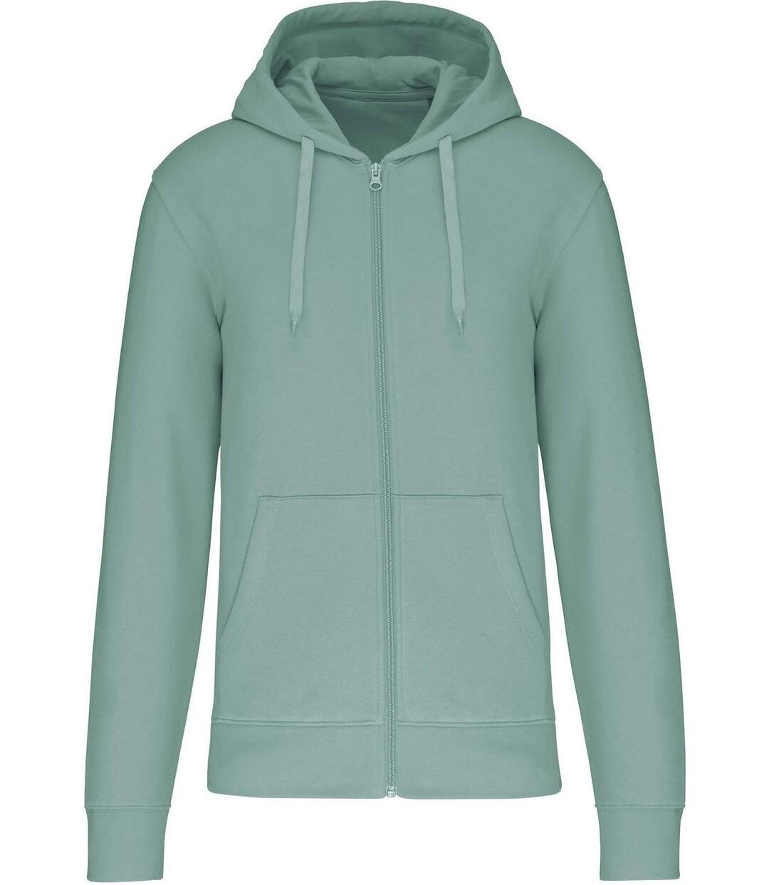 Veste à capuche zippé écoresponsable - homme - K4030 - vert amande