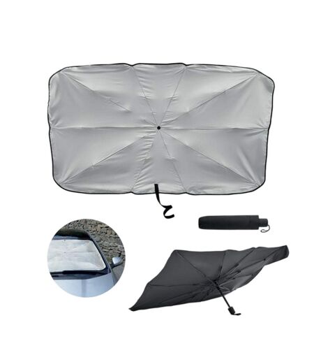 Bayang sun shade folding umbrella one size black/silver MidOcean