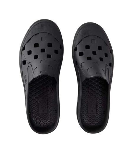 Womens/ladies Perforated Flatform Mules Black Vans