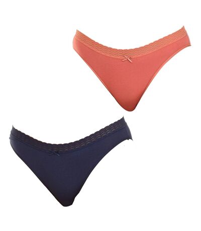 Pack-2 Eco-Dim panties with matching interior lining D09AJ women's sustainable and comfortable design for everyday
