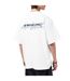Unisex Adult Script Oversized T-shirt White Blue MKI MIYUKI ZOKU-4