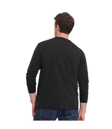 Mens Classic Long-sleeved T-shirt Black Russell