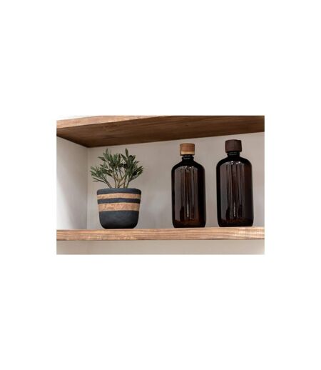 Bouteille en Verre Vintage 33cm Marron