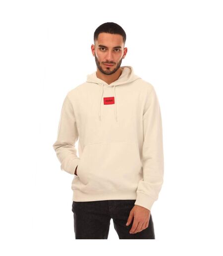 Mens Daratschi Logo Hoodie Natural Hugo