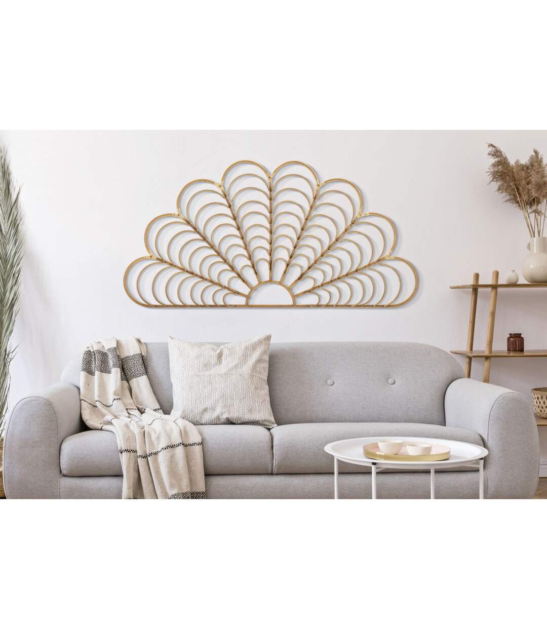 Décoration Murale en Métal Panama 160cm Marron-5