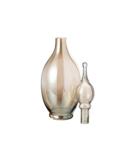 Vase Bouchon Fiole en Verre Jo 53cm Beige