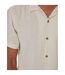 Mens Embroidered Short-sleeved Shirt Natural Threadbare-4