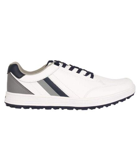 Mens Leather Casual Golf Shoes White Slazenger