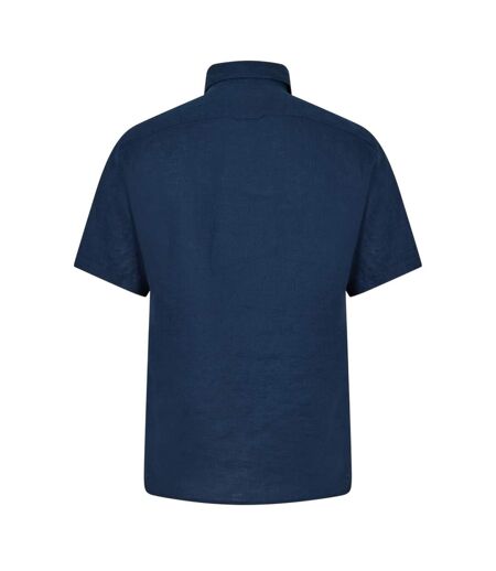 Mens Mill Brook Linen Collared Button-down Shirt Dark Sapphire Timberland