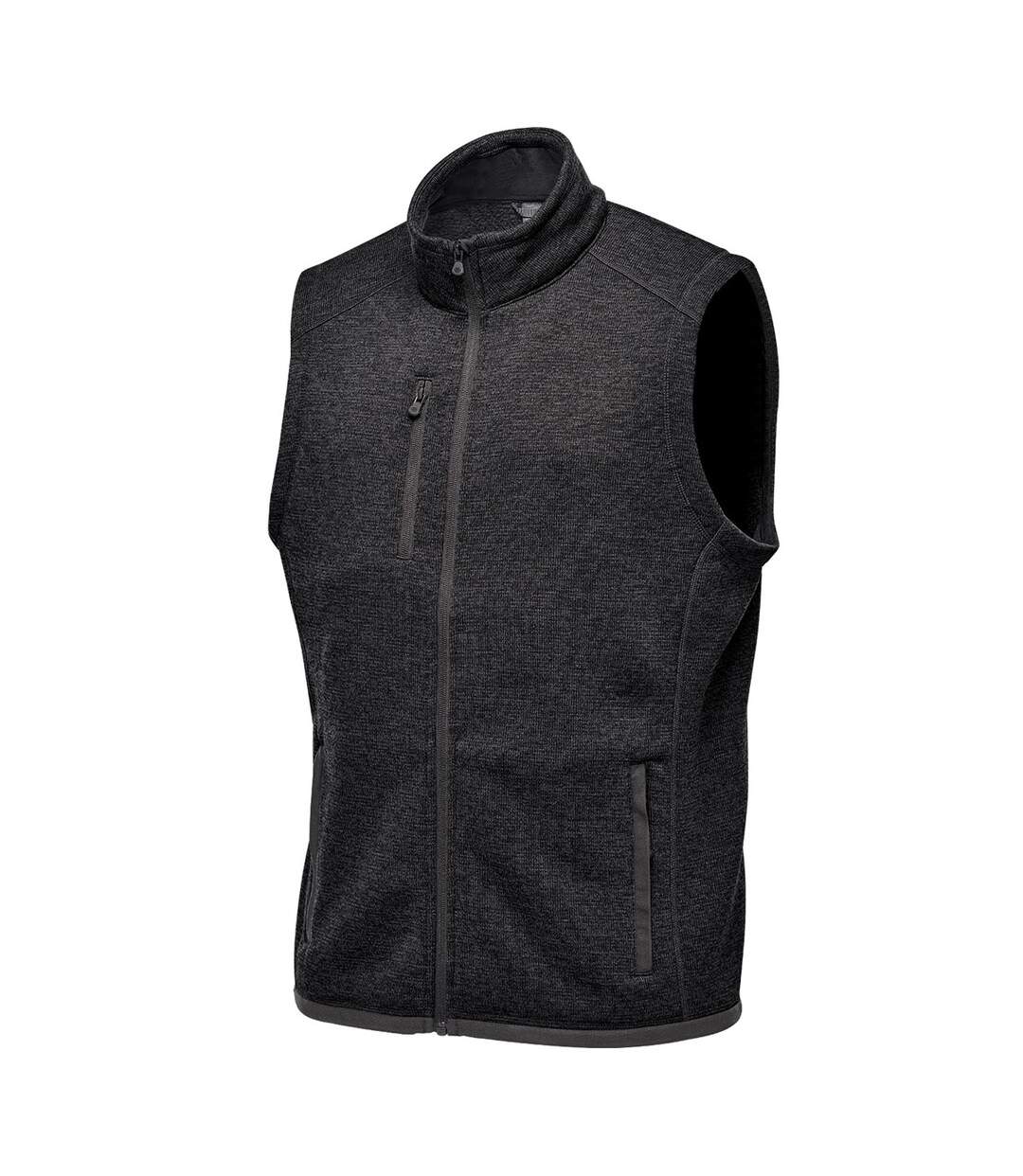 Mens Avalante Knitted Heather Full Zip Gilet Black Stormtech-3