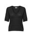 T-Shirt en maille noir femme jdy pullover-1