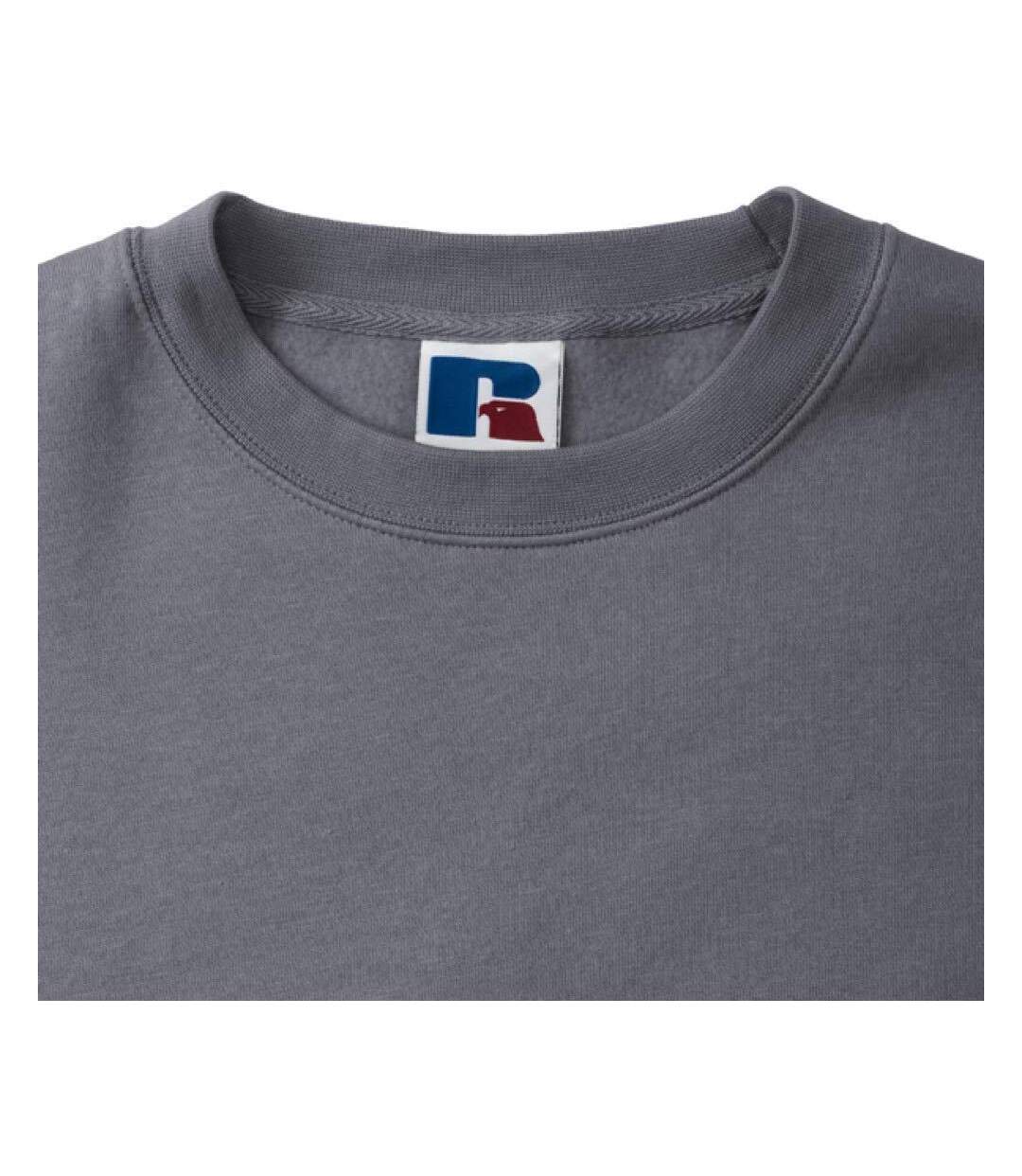 Sweat-shirt Authentique Pour Hommes Coupe Plus Fine Gris Foncé Russell-4