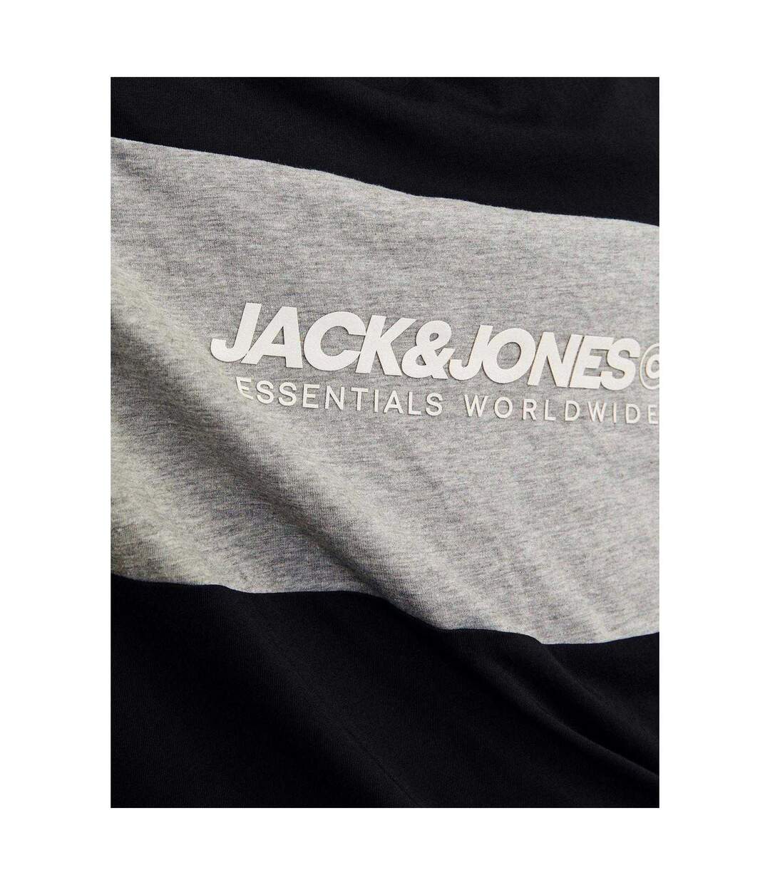 T-shirt Motif/style Blocs De Couleurs Homme Noir Jack And Jones-4