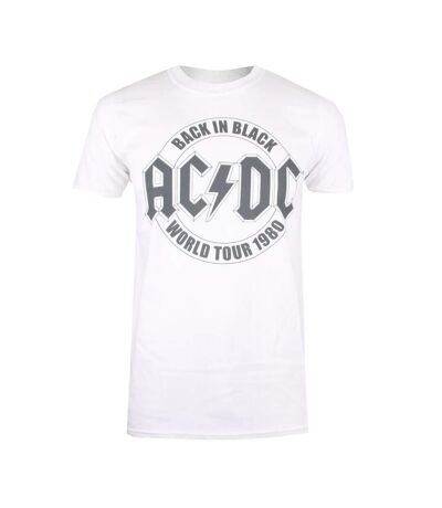 AC/DC - T-shirt BACK IN BLACK - Homme (Blanc) - UTTV945