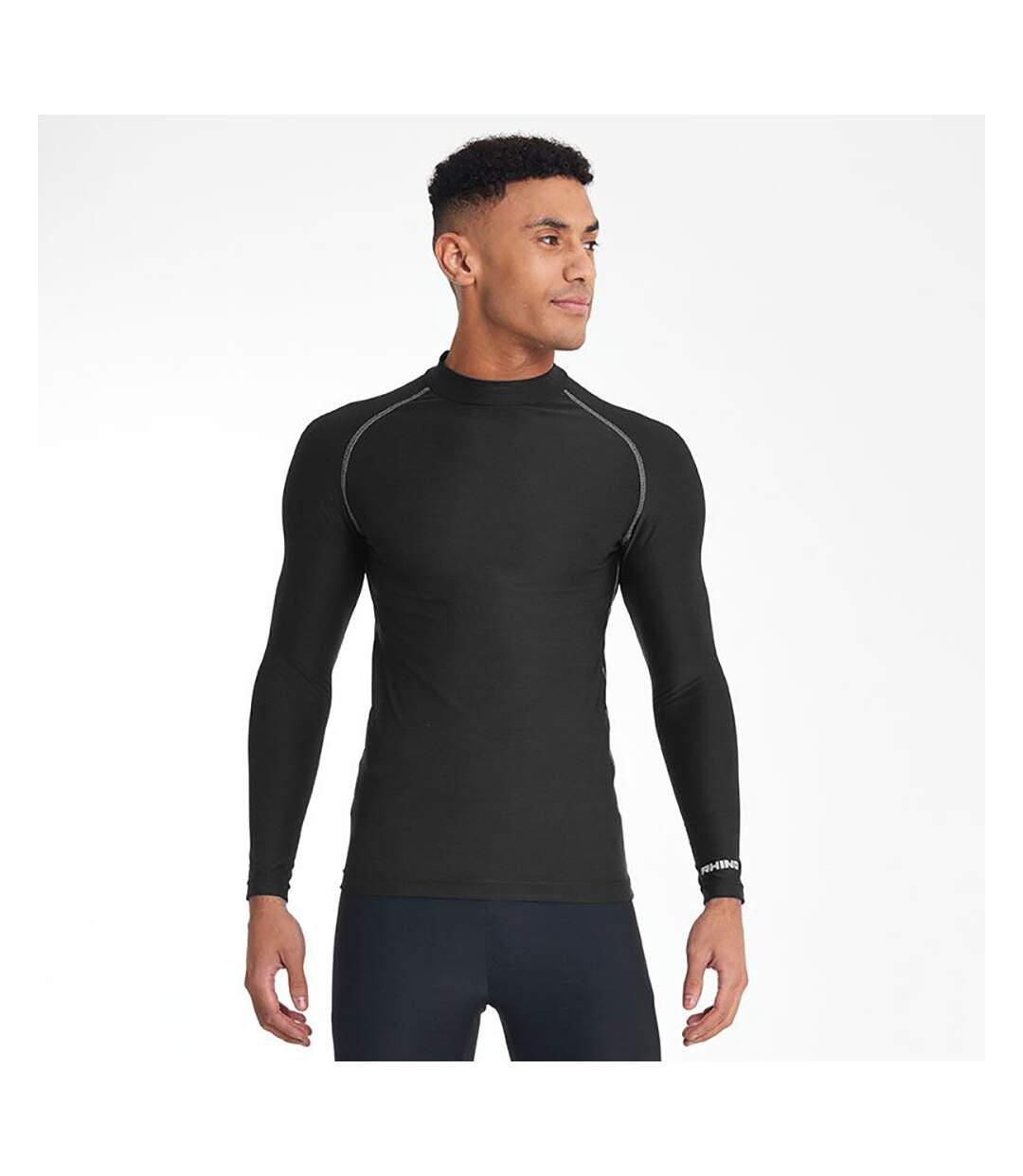 Rhino Mens Thermal Underwear Long Sleeve Base Layer Vest Top (Black) - UTRW1276-3