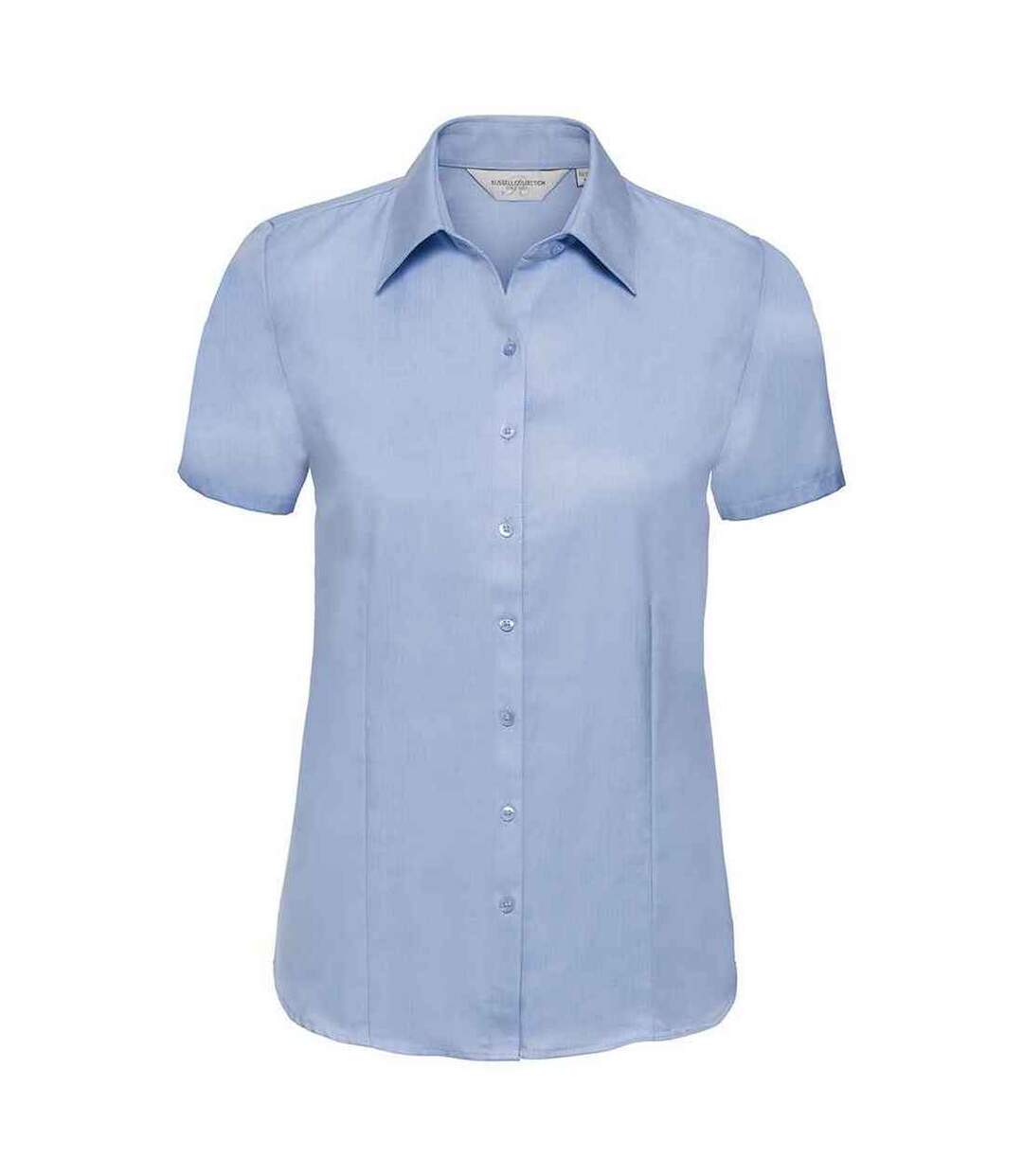 Chemisier Manches Courtes Femme Bleu Clair Russell Collection-1