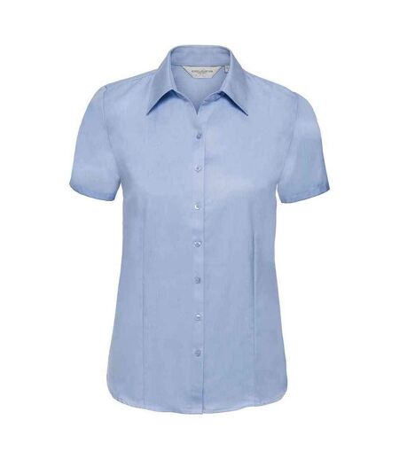 Chemisier Manches Courtes Femme Bleu Clair Russell Collection