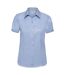 Chemisier Manches Courtes Femme Bleu Clair Russell Collection-1