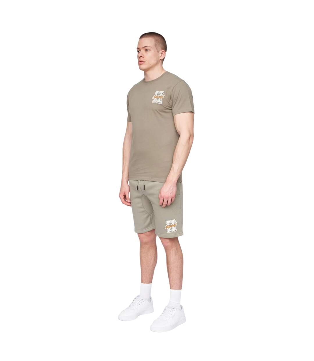 Short de jogging aitchen homme vieux vert kaki Henleys-3