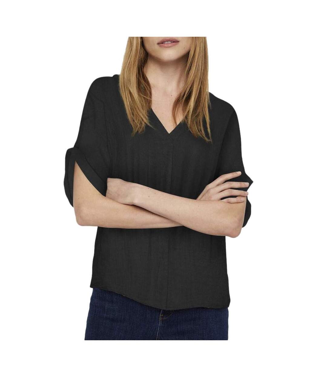 T-Shirt noir femme vero moda mathilda-1