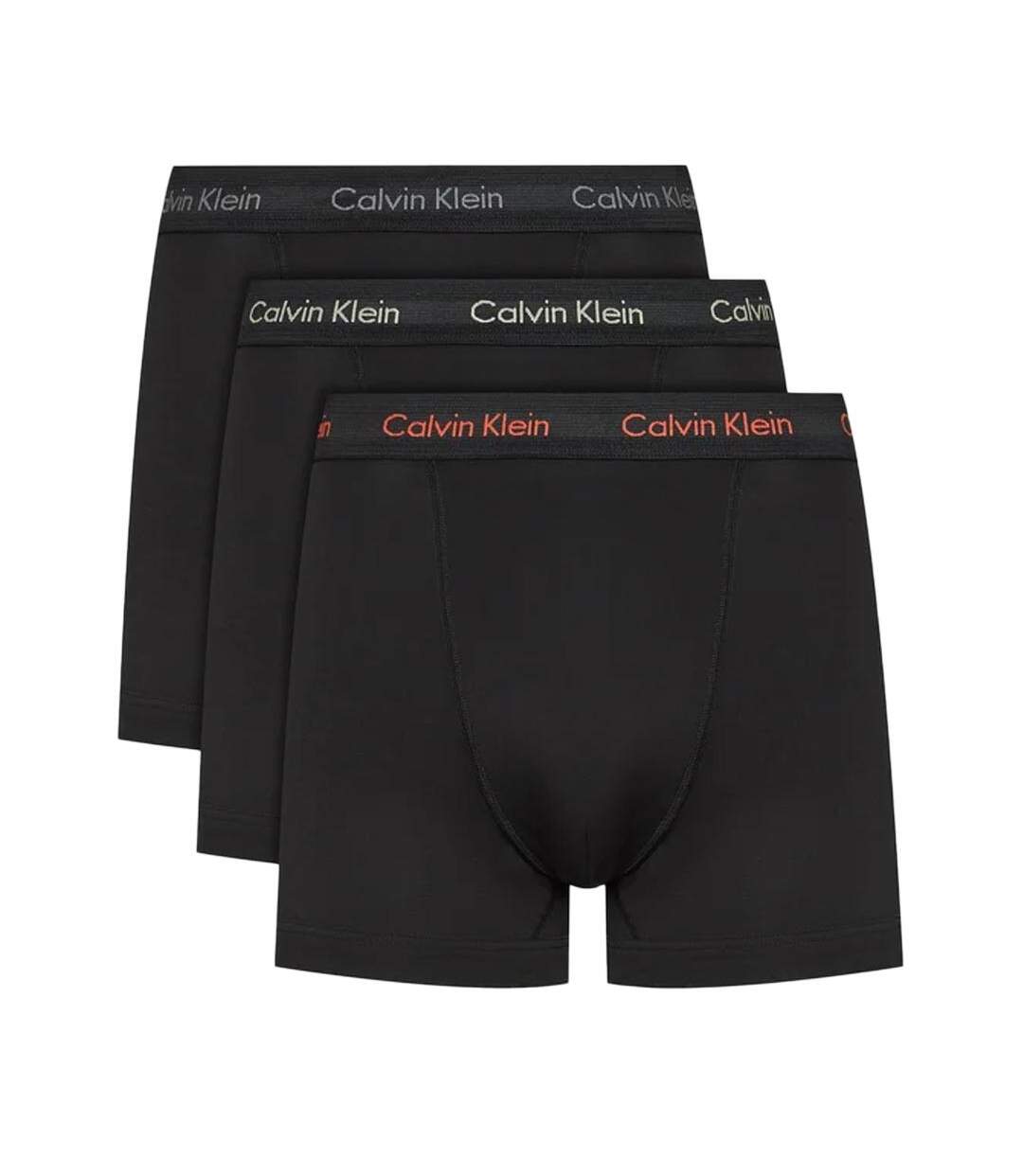 X3 Boxers Noir/Rouge Homme Calvin Klein Jeans Trunk 3p - M-1