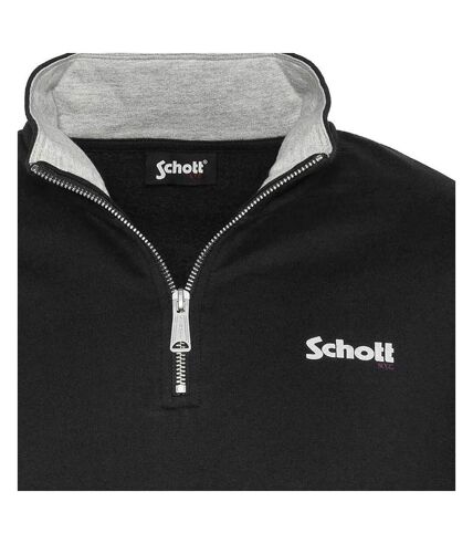 Sweat Noir Homme Schott Half - S