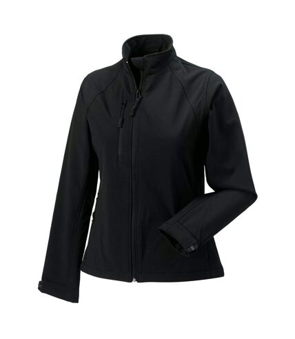 Jerzees Colours Ladies Water Resistant & Windproof Soft Shell Jacket (Black)