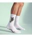 5 Pairs Men White Crew Socks Lightweight Sport Socks-5