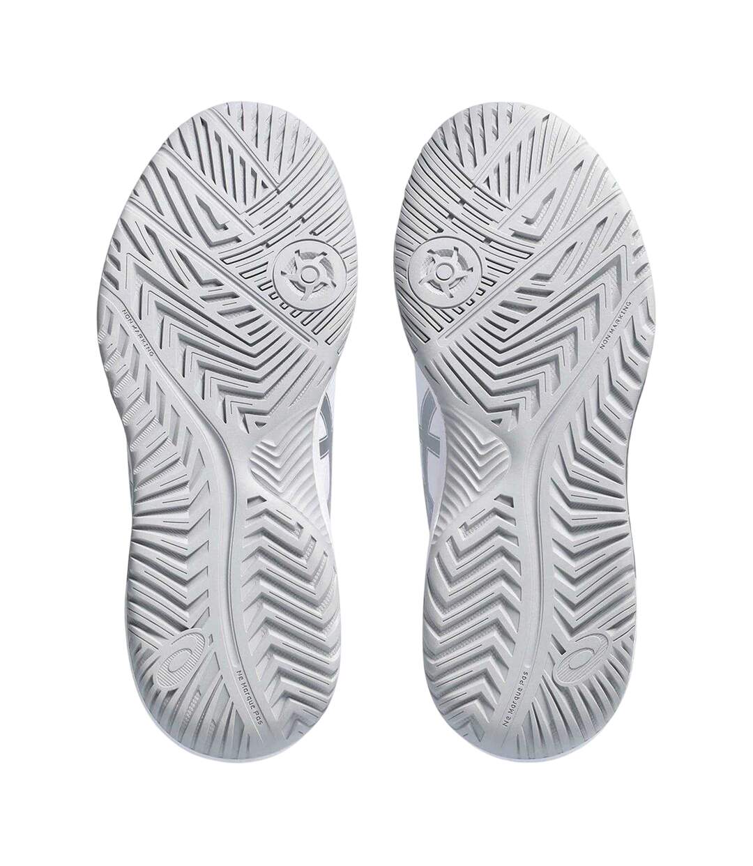 Womens/ladies Gel Dedicate 8 Tennis Shoes White Silver Asics-3