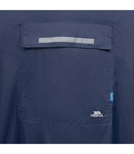 Poncho Imperméable Pliable À Capuche Qikpac Adulte Bleu Marine Trespass