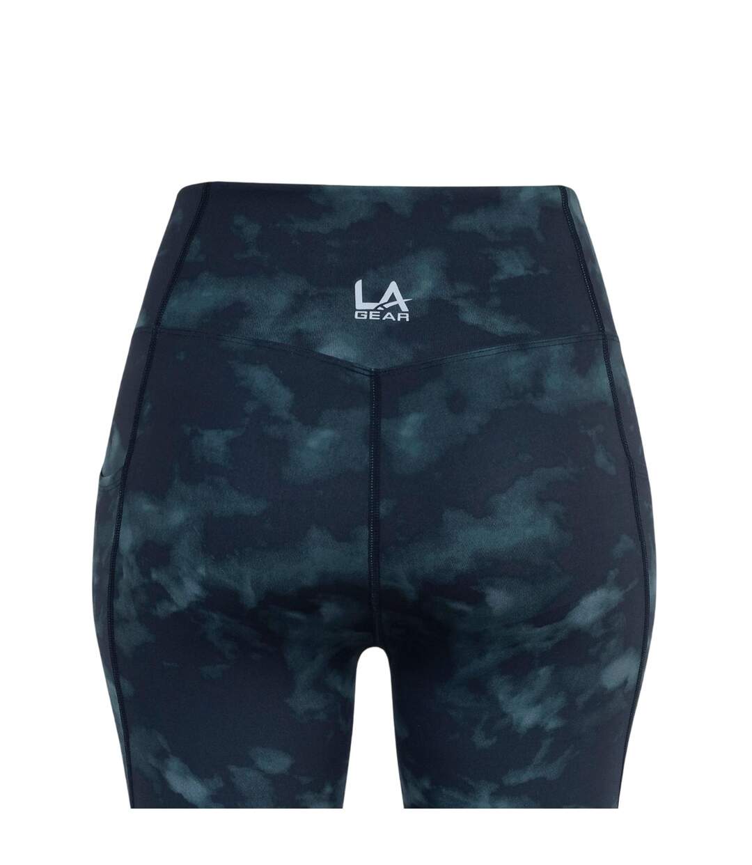 Womens/ladies Camouflage High Waist Leggings Stormy Grey LA Gear-3