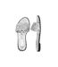 Womens/ladies Poppy Sparkle Diamante Wide Flat Sliders Silver Where´s That From-4