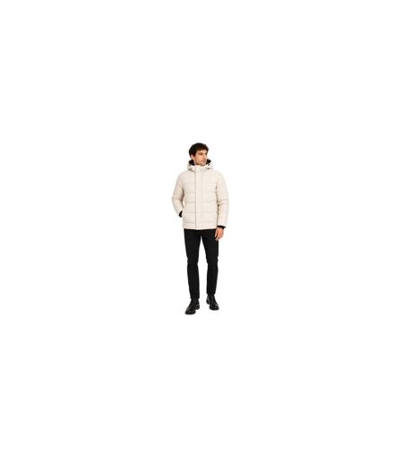 Mens Colour Block Ribbed Hooded Puffer Jacket Moonbeam Jack And Jones