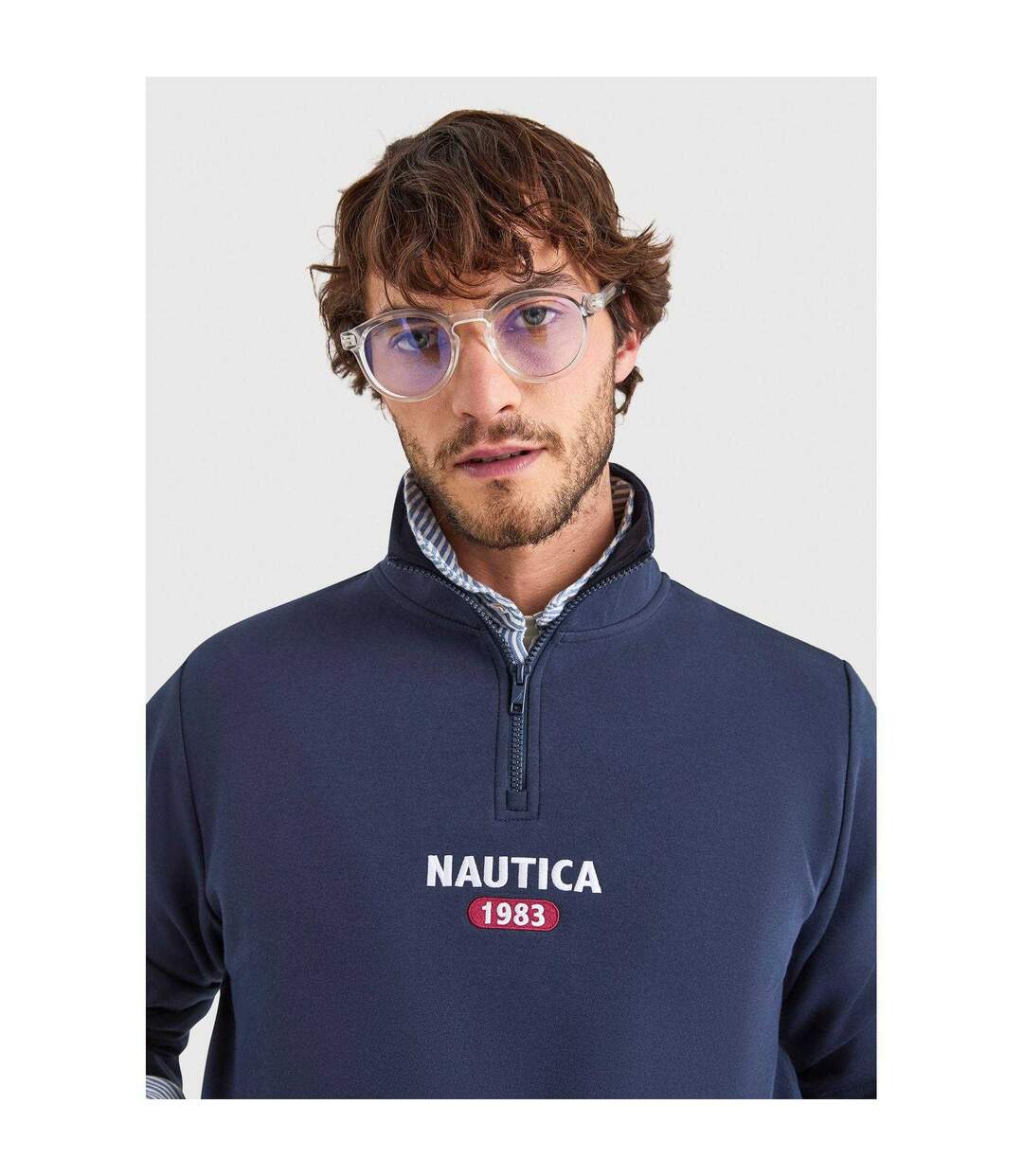 Mens Lumin Quarter Zip Top Dark Navy Nautica-4