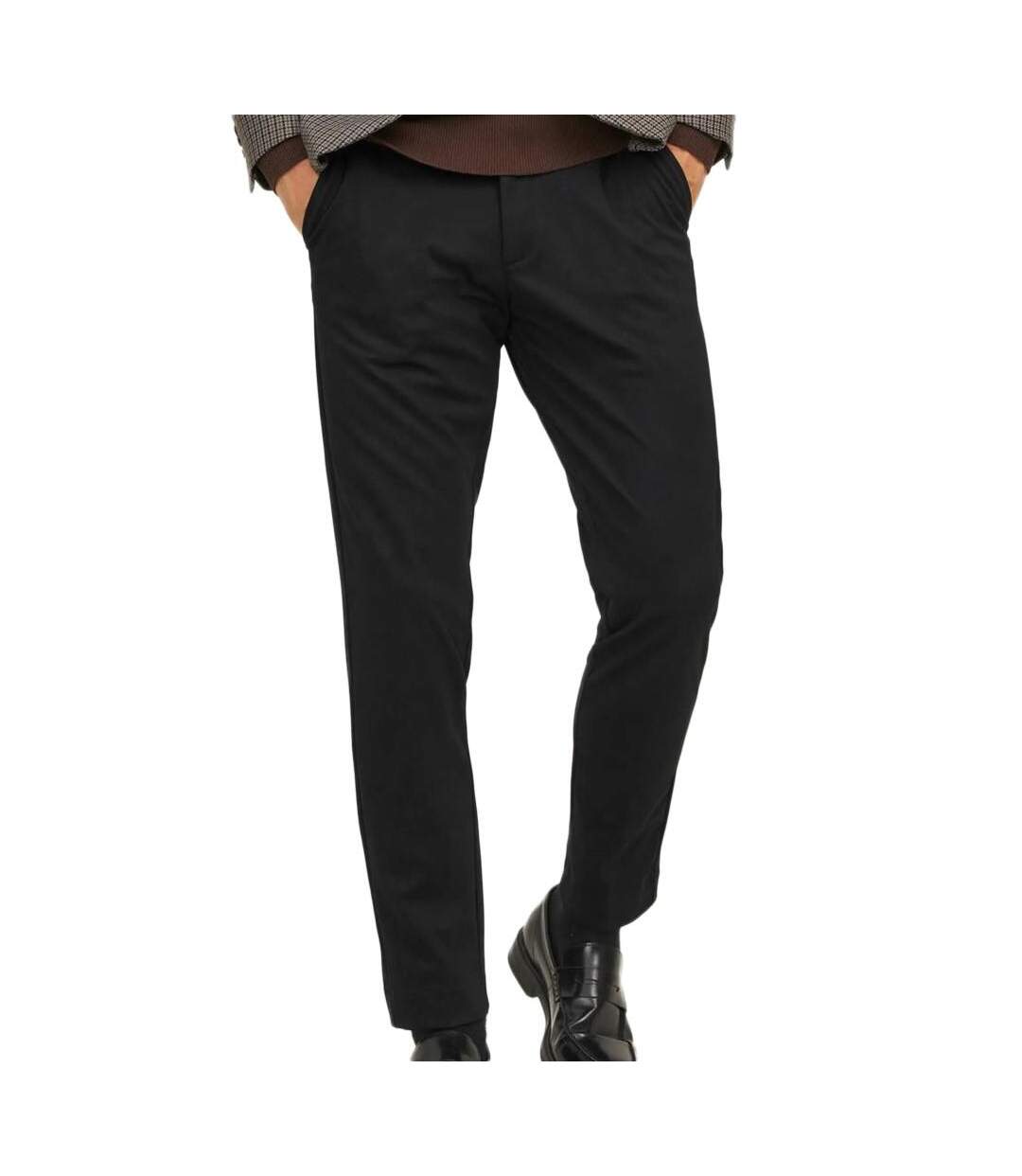 Pantalon chino noir homme jack & jones chopper-1