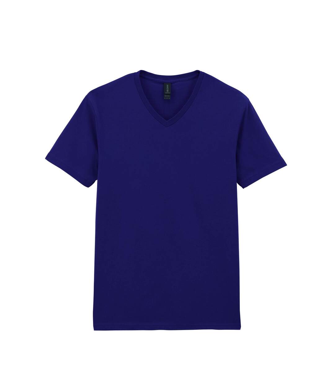 T-shirt À Manches Courtes Et Col En V Homme Bleu Marine Foncé Gildan-1