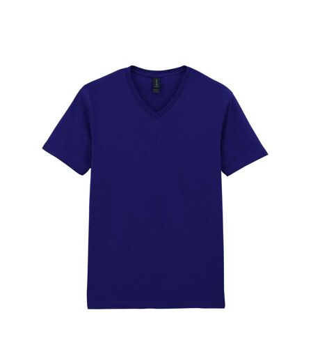 T-shirt À Manches Courtes Et Col En V Homme Bleu Marine Foncé Gildan