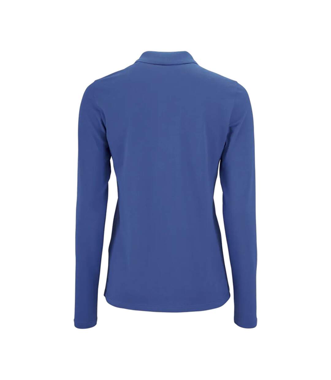 Womens/ladies Perfect Pique Long-sleeved Polo Shirt Royal Blue SOLS-2