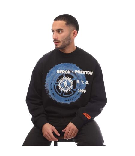 Mens Offroad Crew Neck Sweatshirt Black Heron Preston