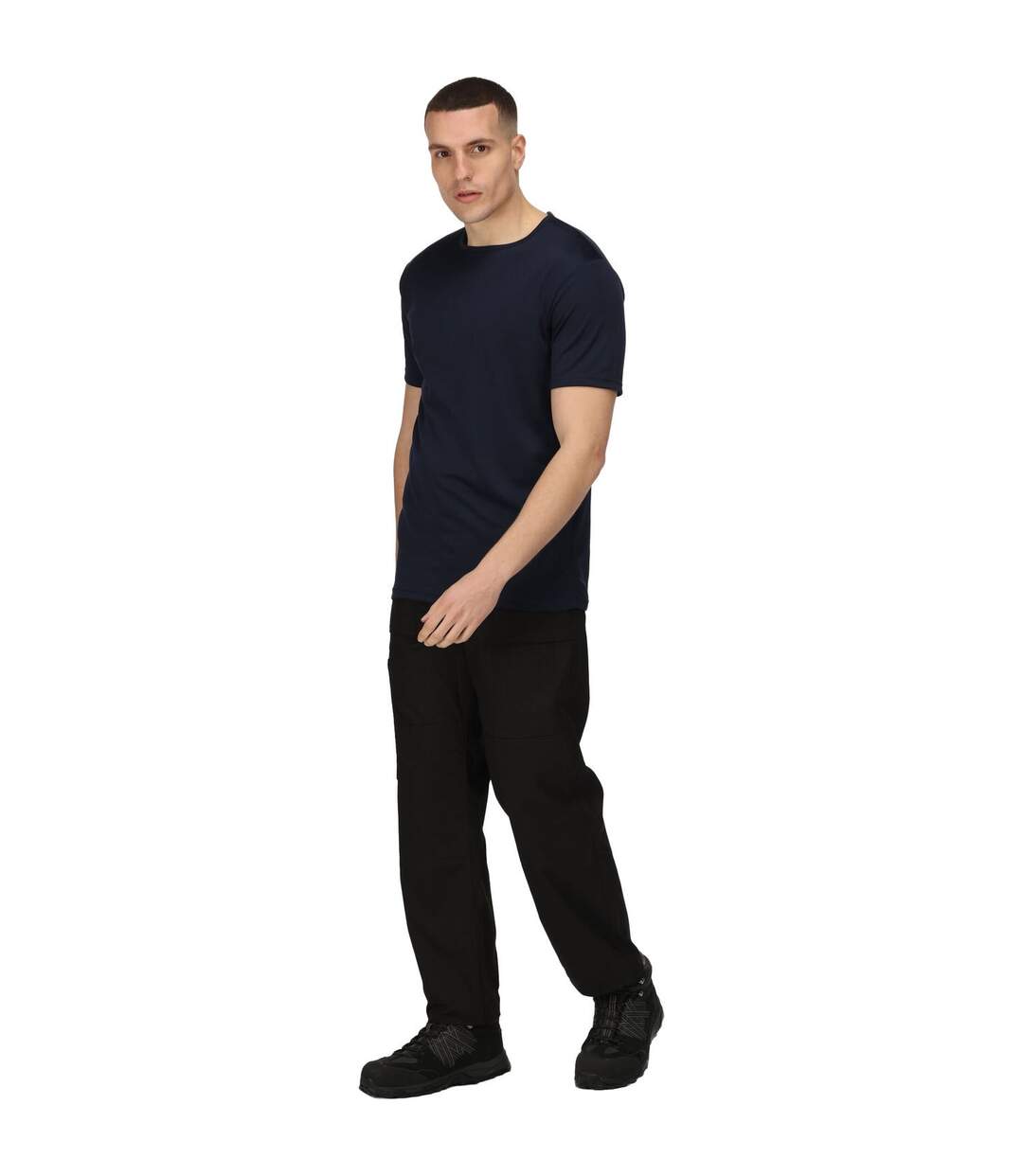 Mens Reflective Moisture Wicking T-shirt Navy Regatta Professional-2