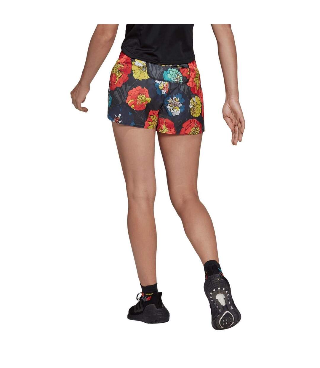 Short Motif/style Floral Femme Noir Adidas-3