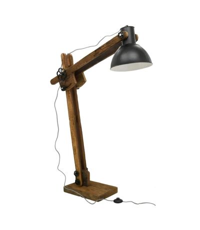 Lampe haute en bois recyclé et métal teinté Archi